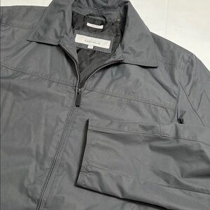 Perry Ellis Portfolio Dobby‎ Tech Gray Men’s Large Full Zip Jacket Work Business